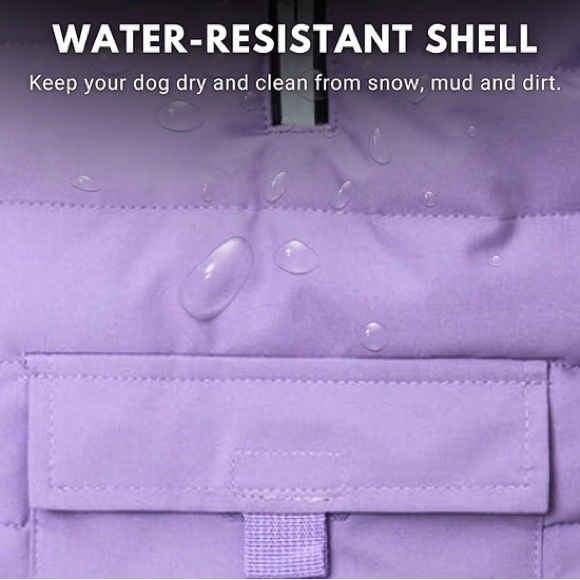 Spark Paws Dog Winter Jacket, Water-Resistant Coat, Lilac XL - Picture 4 of 5